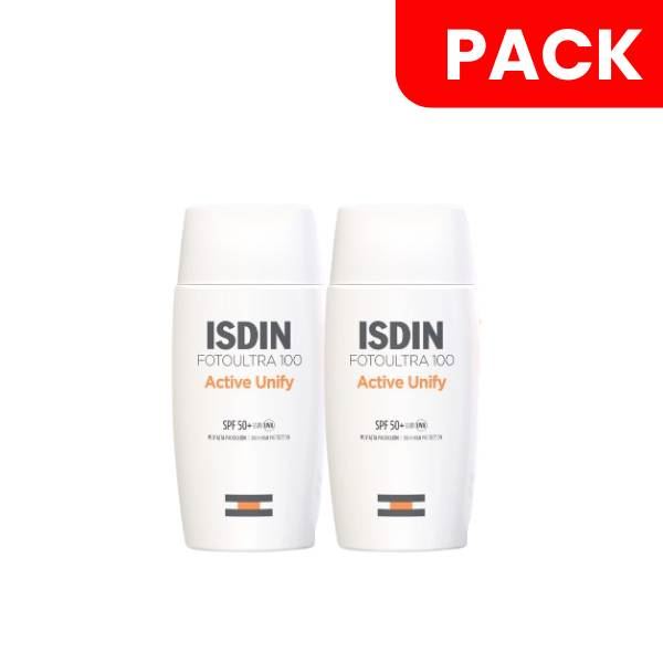 Dúo Pack Isdin Fotoprotector Ultra 100 Active Unify - Frasco 50 ML